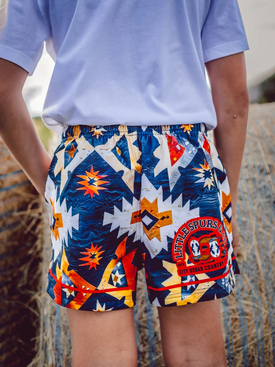 Aztec Cowhide Shorts - Kids & Teens