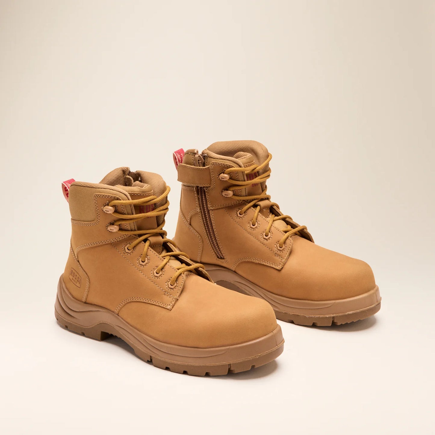 Ian Lace Up Safety Boot - Wheat