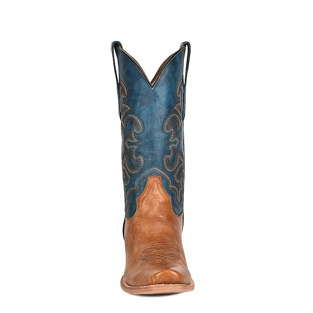 Corral Men's - Embroidery Horseman Toe - Navy Blue/Sand