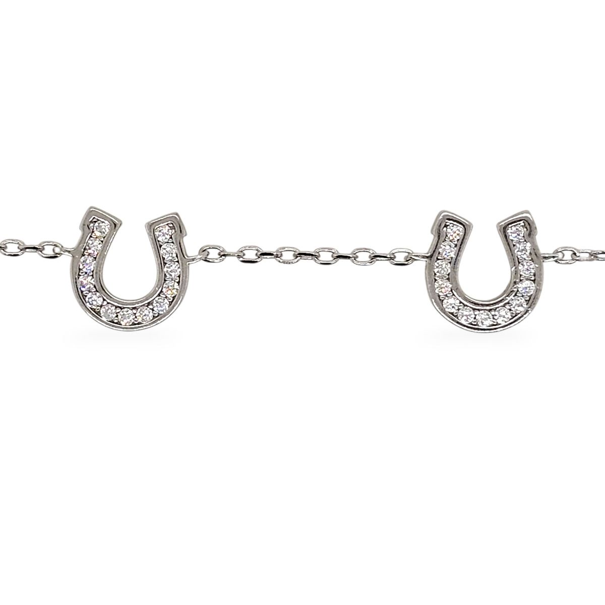 Mountain Creek Jewellery Cubic Zirconia Horseshoe Bracelet