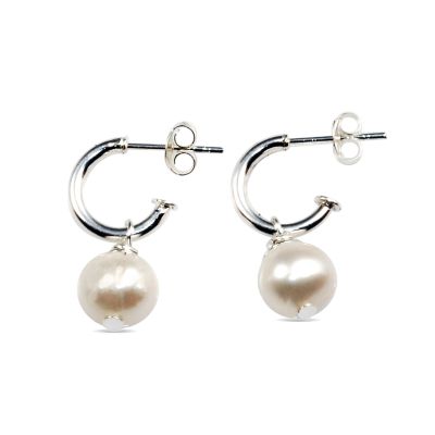 Mountain Creek Jewellery Earrings S/S Huggies Pearl