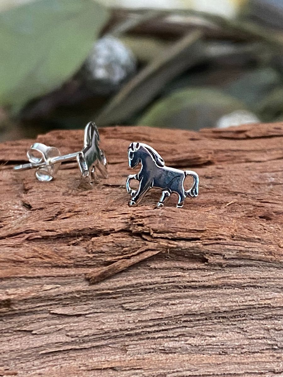 Mountain Creek Jewellery Earrings S/S Smooth Horse Studs