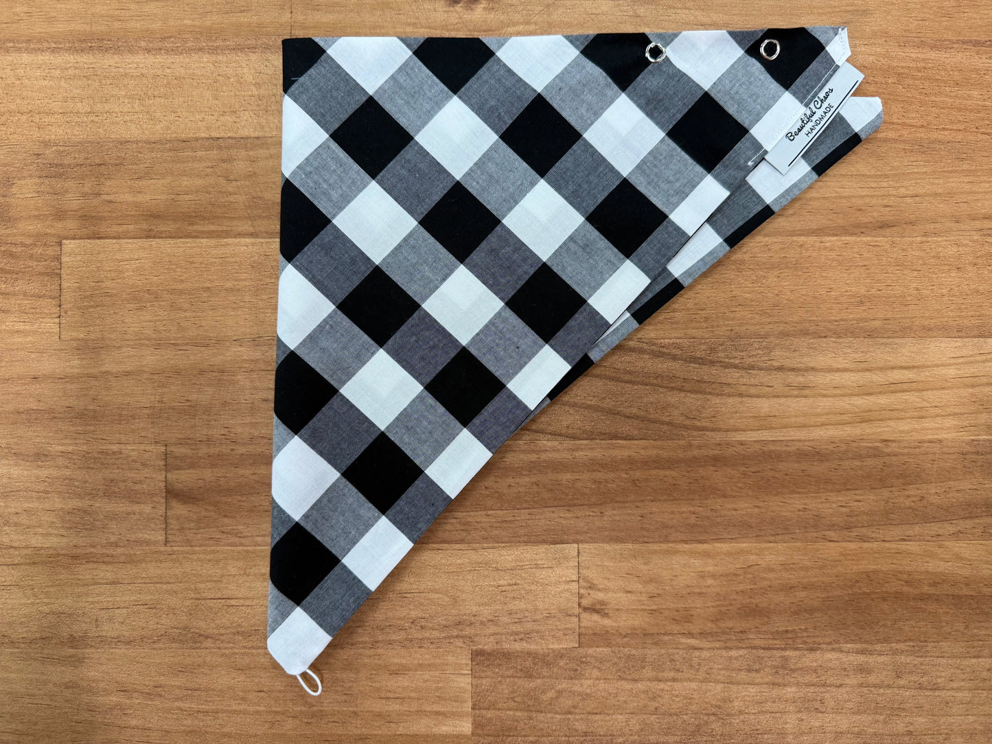 Neck Scarf - Black Gingham