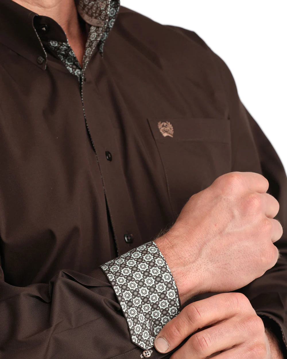 Cinch Mens Longsleeve Shirt - Brown