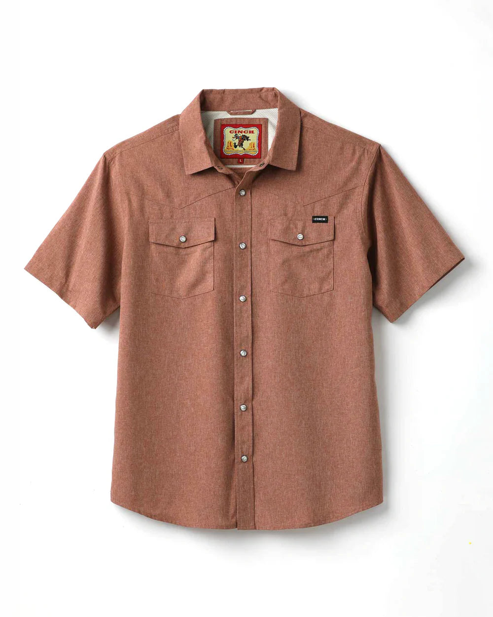 Cinch Mens Shortsleeve Shirt - Brown