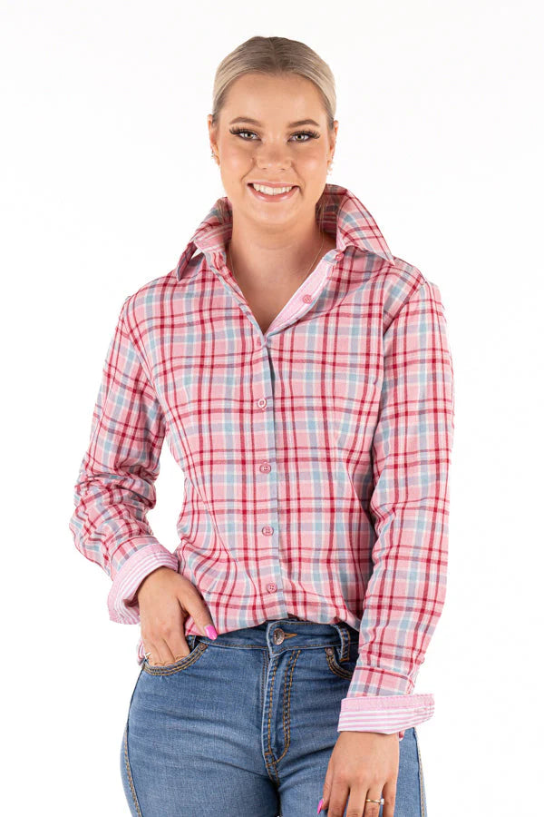H&H Raspberry & Powder Blue Check Arena Shirt