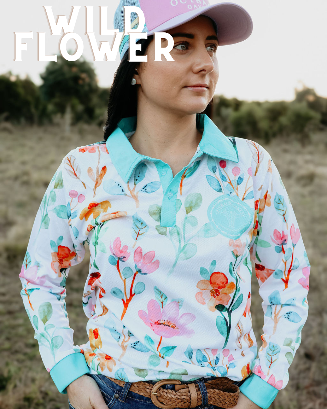 Outback Oakley Kids Fishing Shirt - Wild Flower