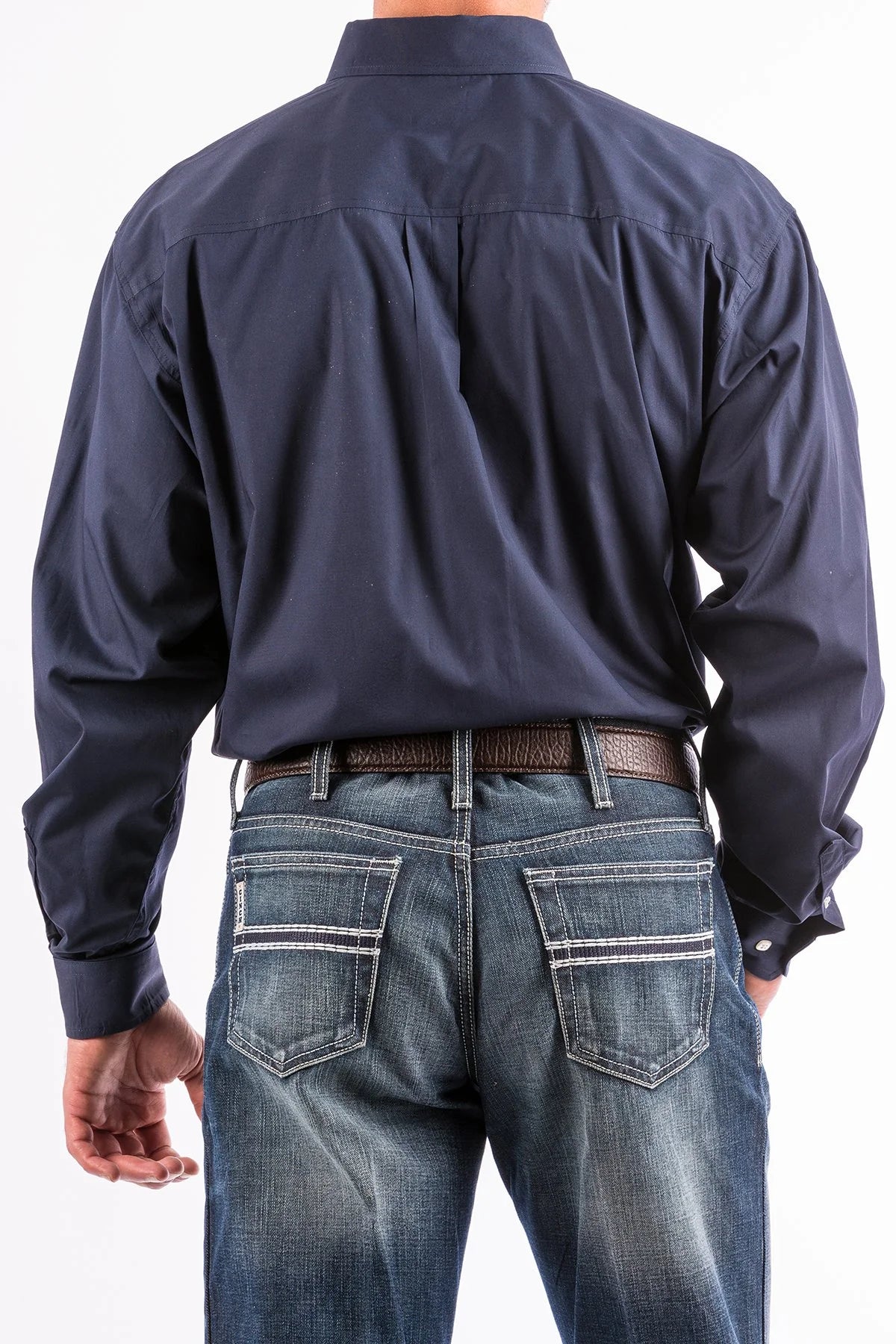 Cinch Mens Long Sleeved Shirt - Navy