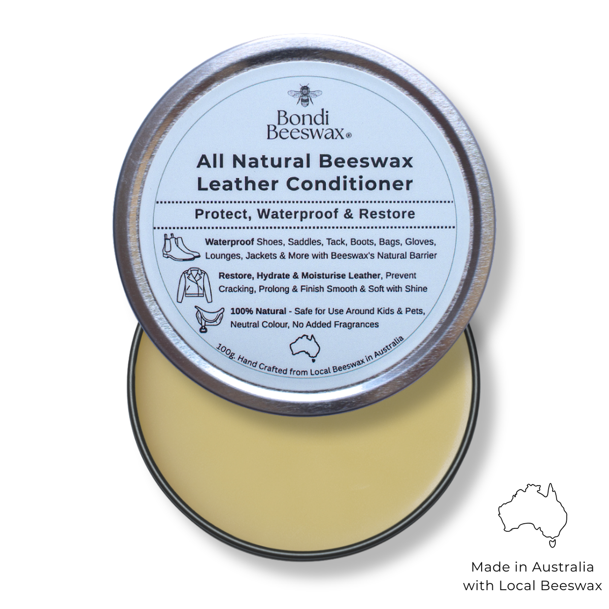 Bondi Beeswax All Natural Beeswax Leather Conditioner