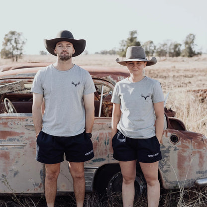 Rawhide Rural Cotton Rugby Shorts - Navy