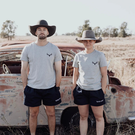Rawhide Rural Cotton Rugby Shorts - Navy