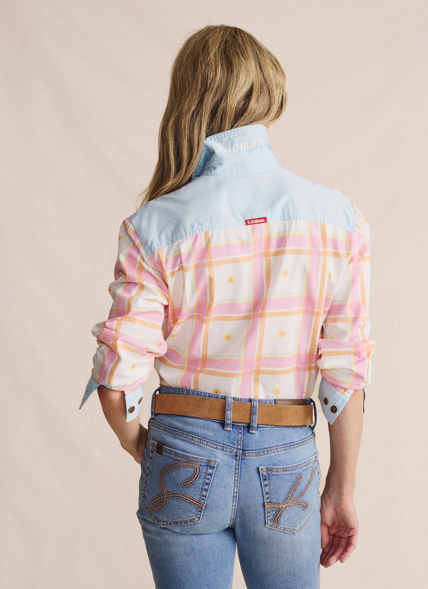 S. Kidman Camfield Half Placket Work Shirt - Pale Pink