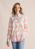 S. Kidman Camfield Half Placket Work Shirt - Pale Pink