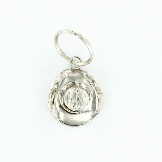 Cowboy Hat Keyring - Silver