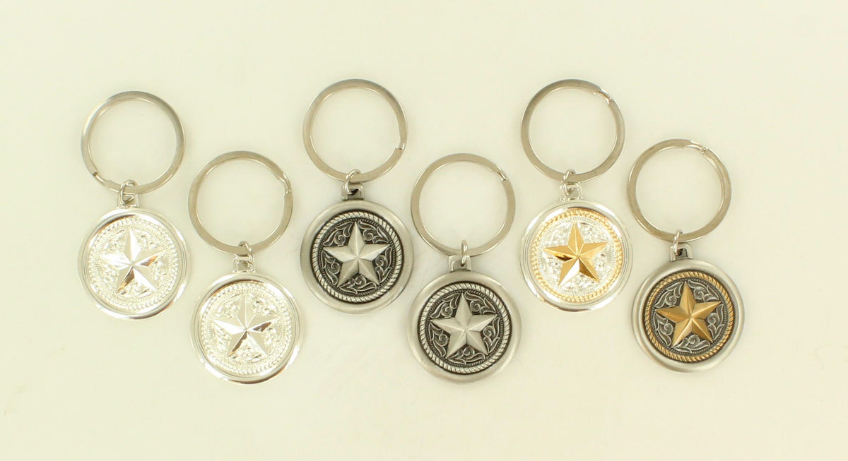 Texas Star Keyring - Assorted Colours