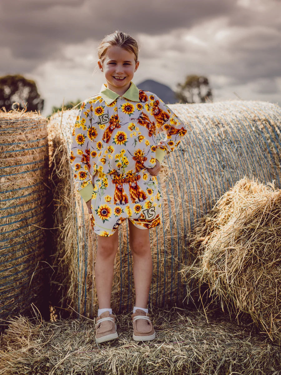 Highland Sunflower Shorts - Kids & Teens