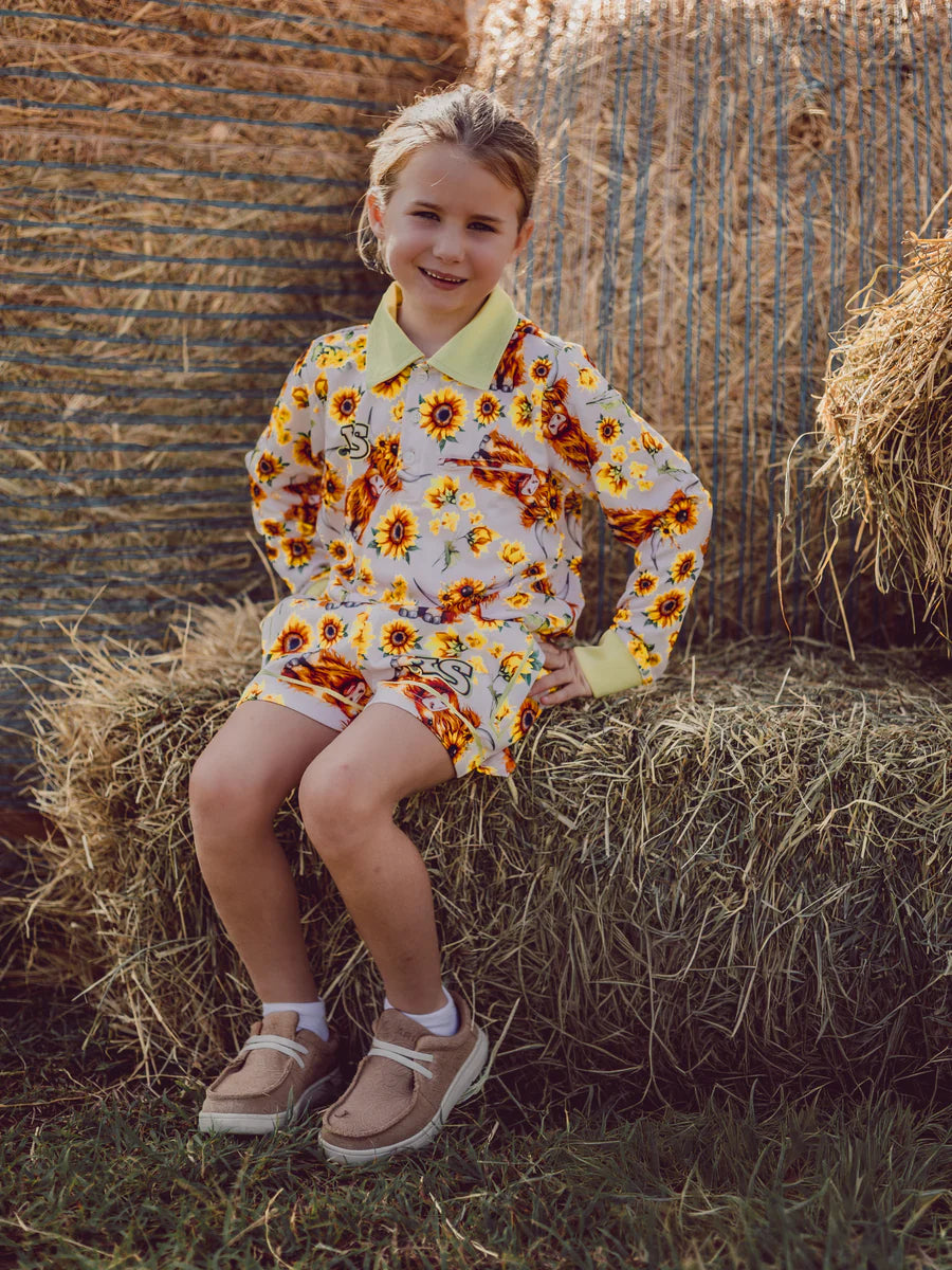 Highland Sunflower Shorts - Kids & Teens