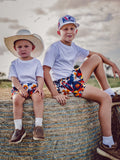 Aztec Cowhide Shorts - Kids & Teens