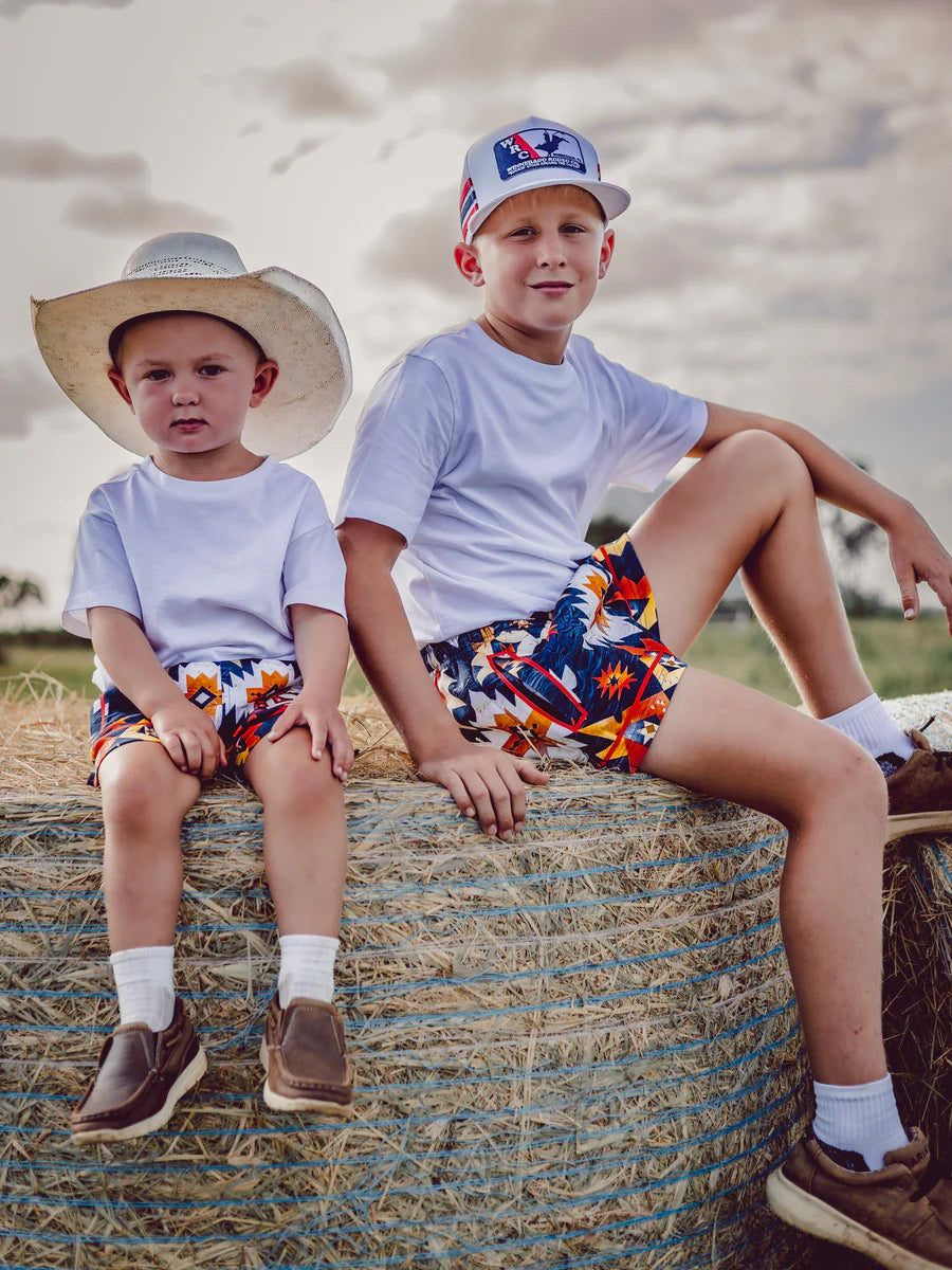 Aztec Cowhide Shorts - Kids & Teens