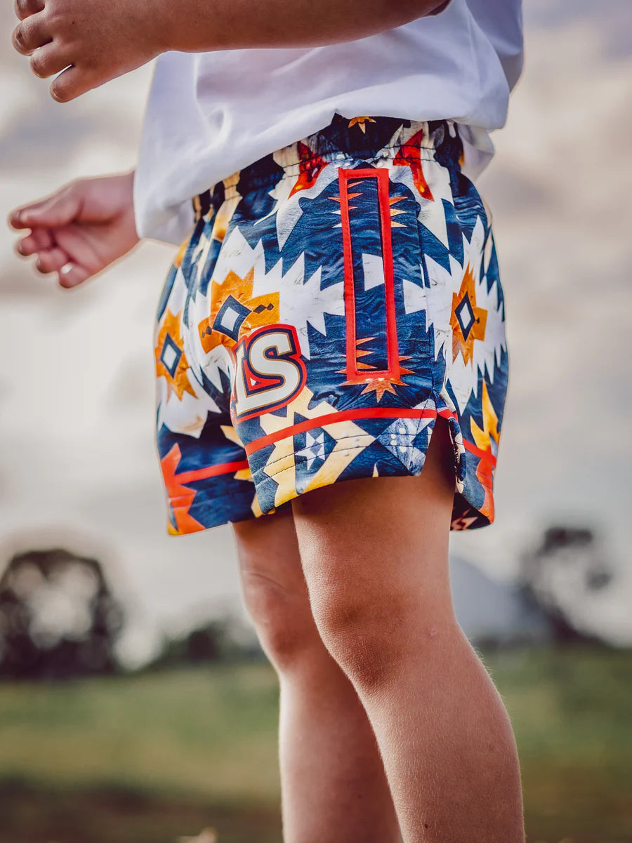Aztec Cowhide Shorts - Kids & Teens