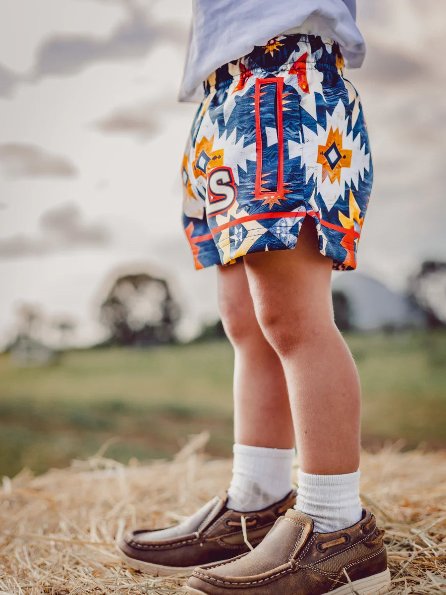 Aztec Cowhide Shorts - Kids & Teens