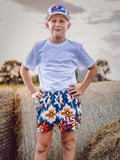 Aztec Cowhide Shorts - Kids & Teens