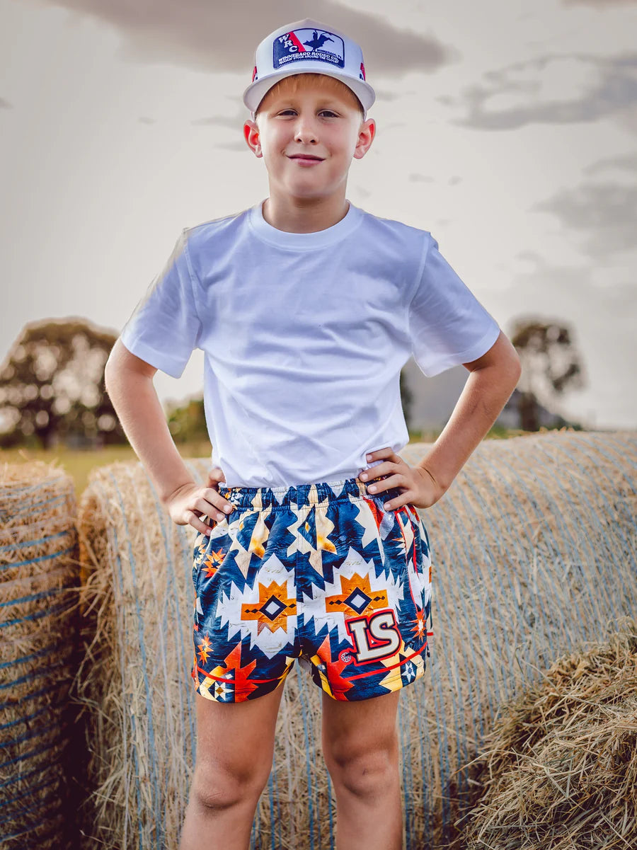 Aztec Cowhide Shorts - Kids & Teens
