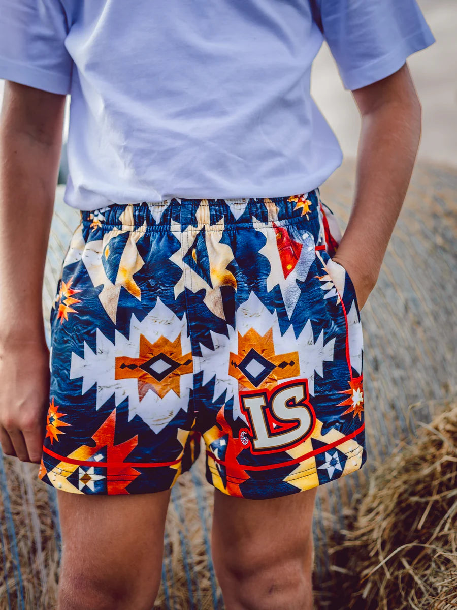 Aztec Cowhide Shorts - Kids & Teens