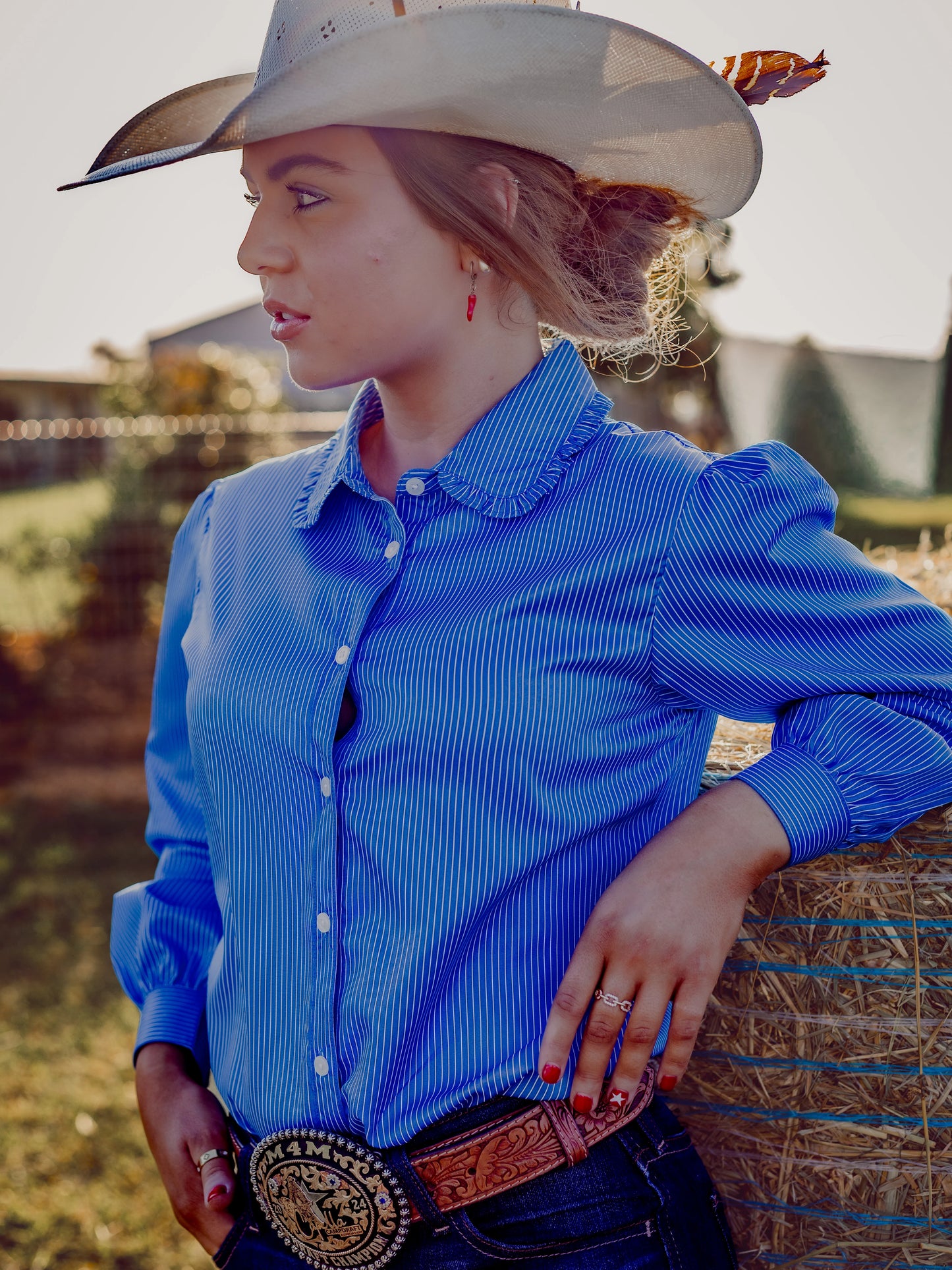 Chinchilla Classic Kids Dress Shirt - Blue & White Stripes