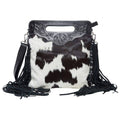 Cali Cowhide Bag in Brown & White