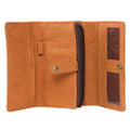 New York Ladies Cowhide Wallet in Brown & White