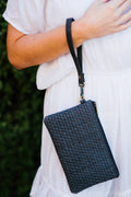 TORONTO W Woven Clutch in Brown