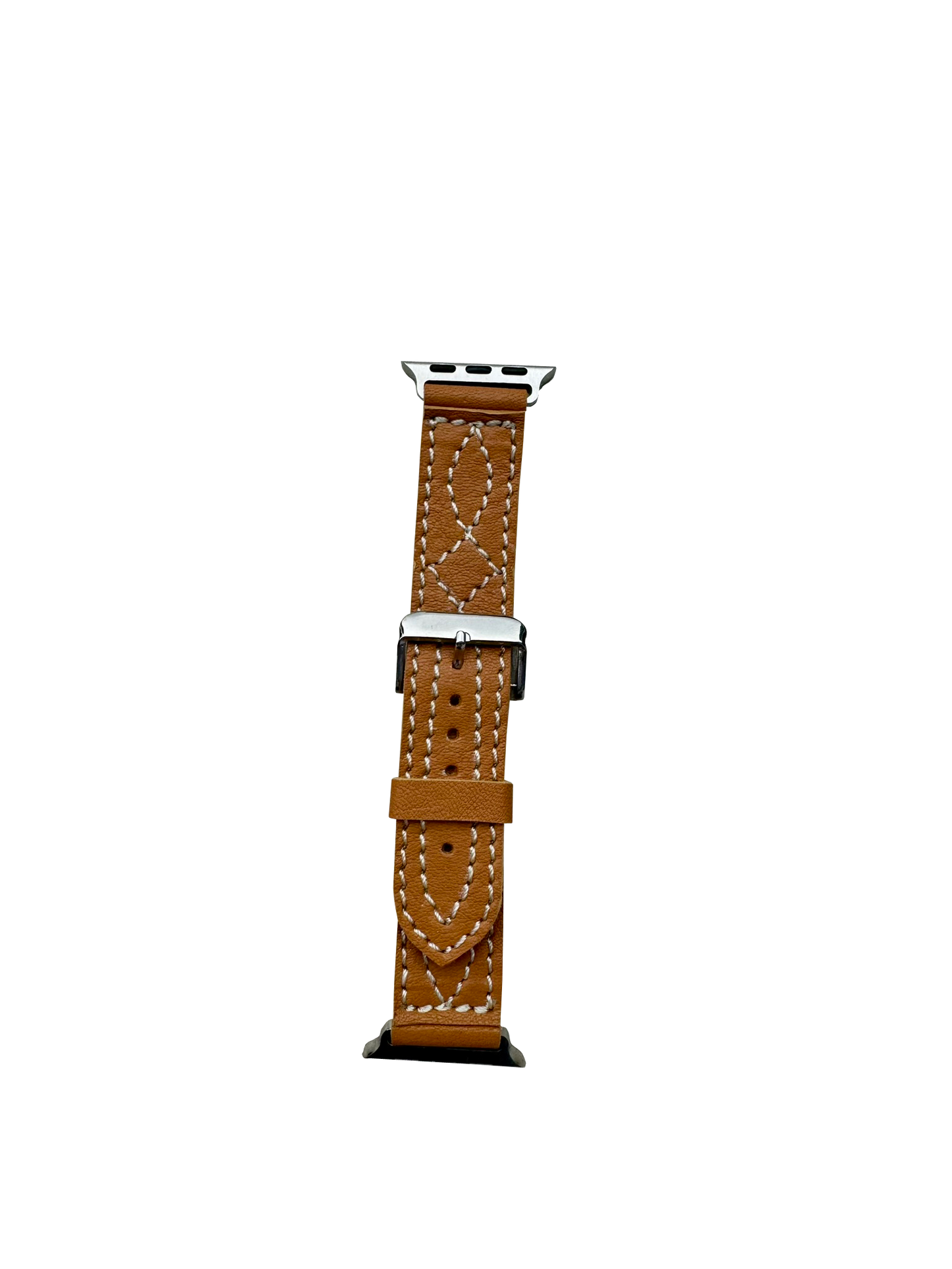 Apple Watch Strap Boot Stitch Leather – Tan 42/44/45mm - Large