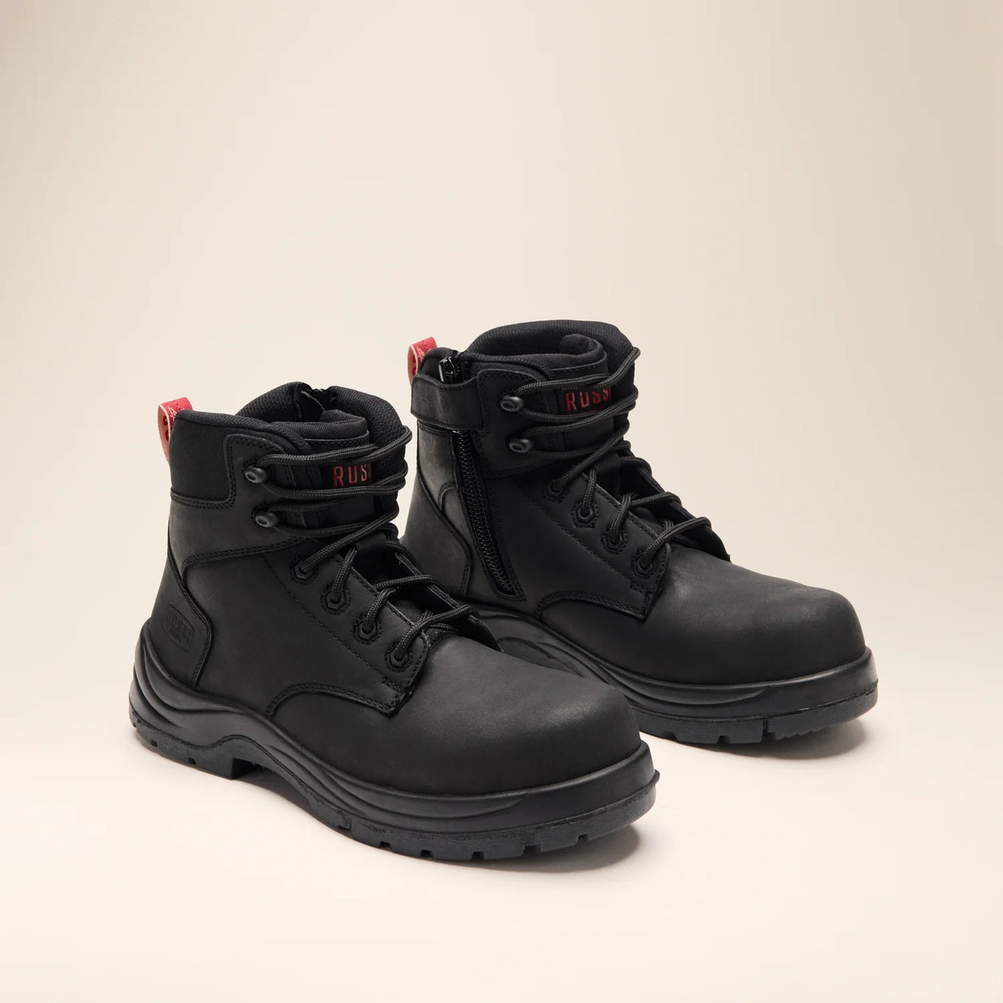 Ian Lace Up Safety Boot - Black
