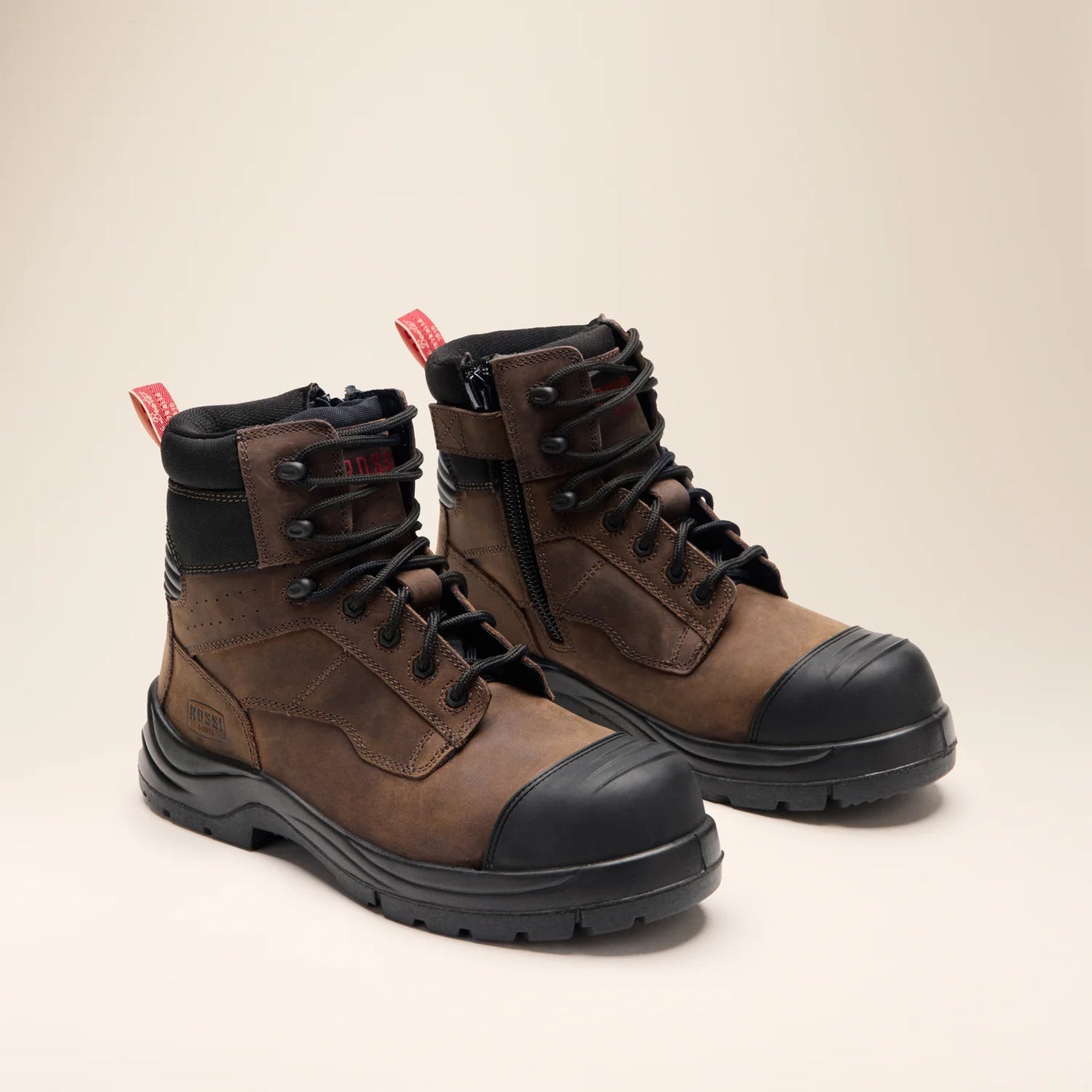 Lang Lace Up Safety Boot - Brown