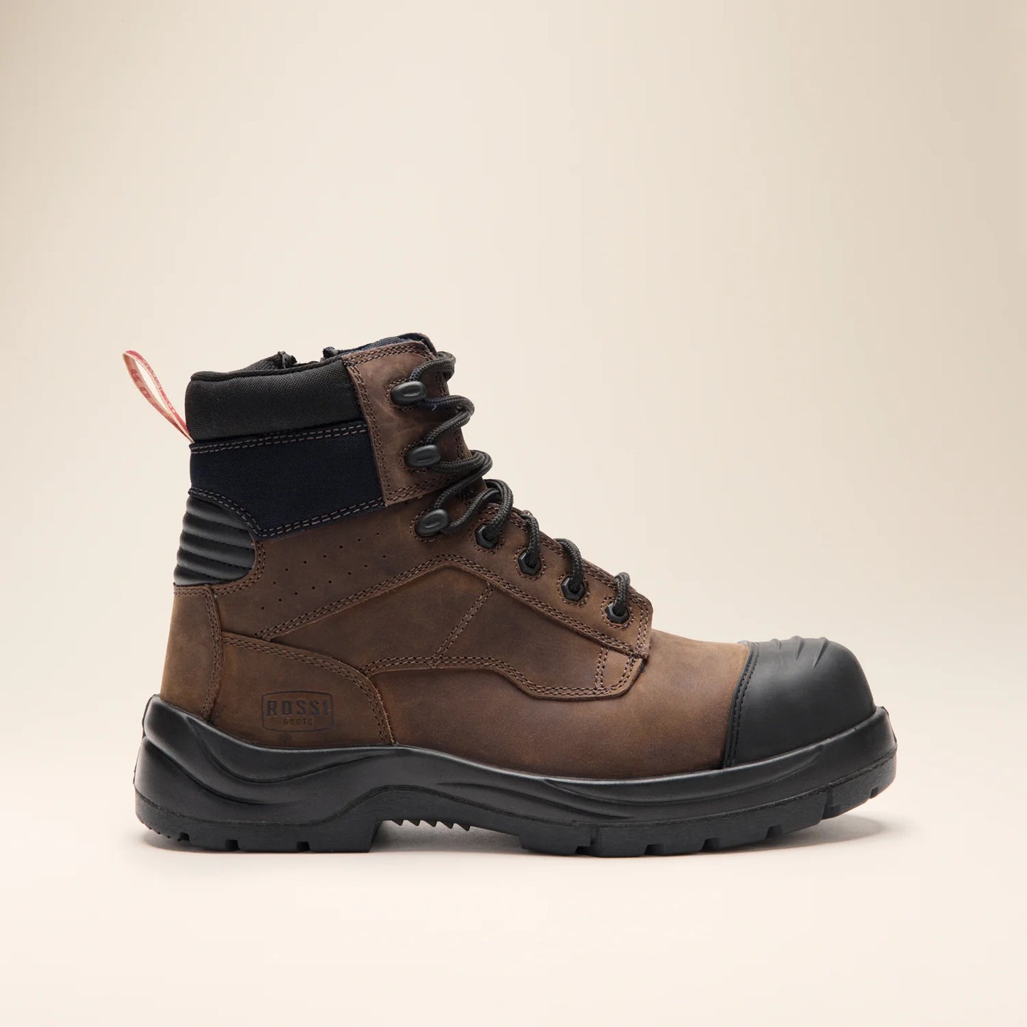 Lang Lace Up Safety Boot - Brown