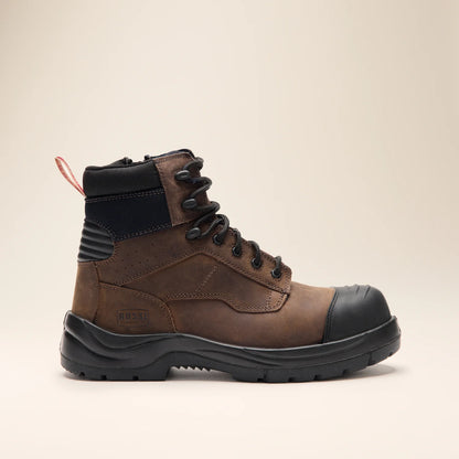 Lang Lace Up Safety Boot - Brown