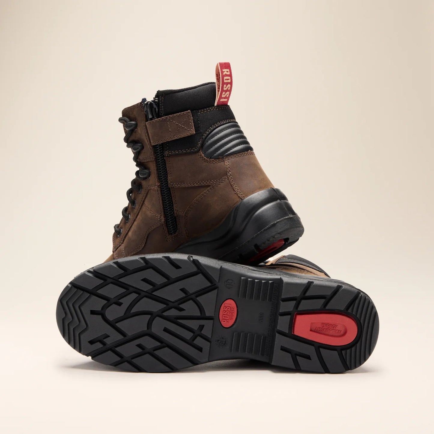 Lang Lace Up Safety Boot - Brown