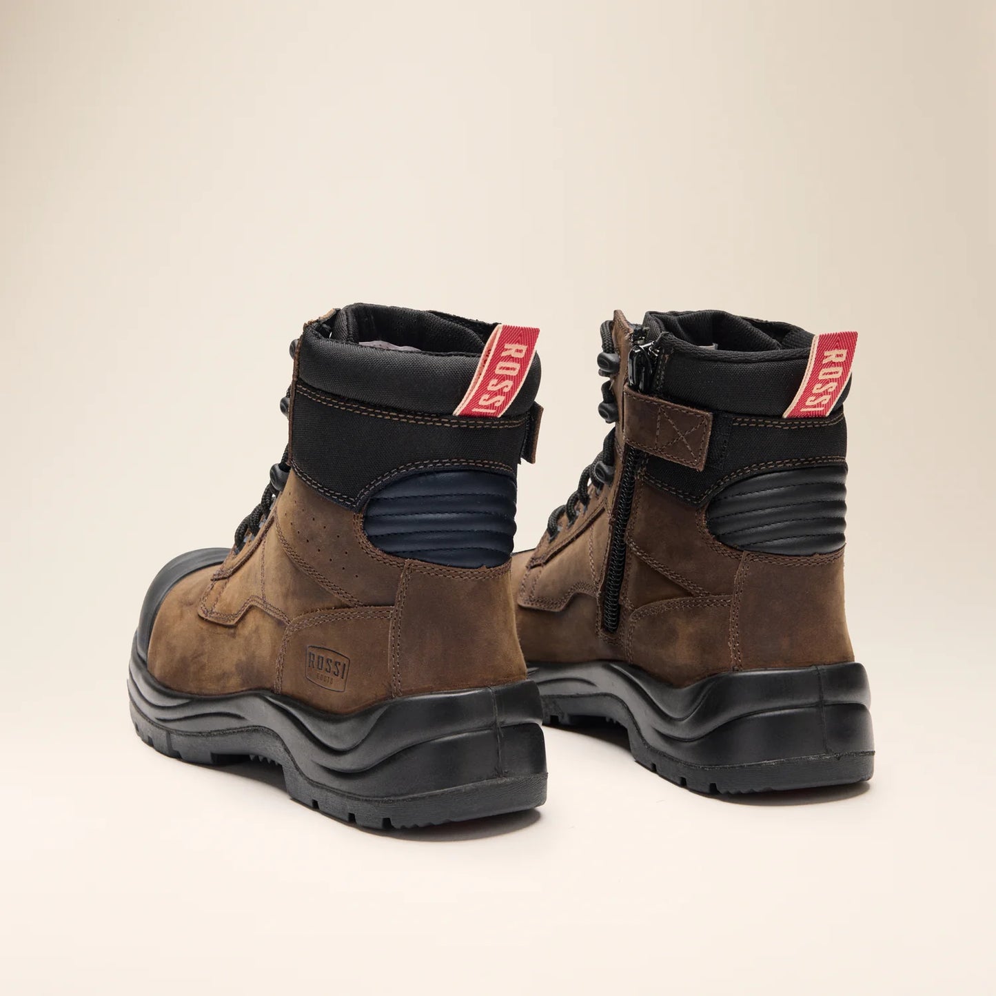 Lang Lace Up Safety Boot - Brown