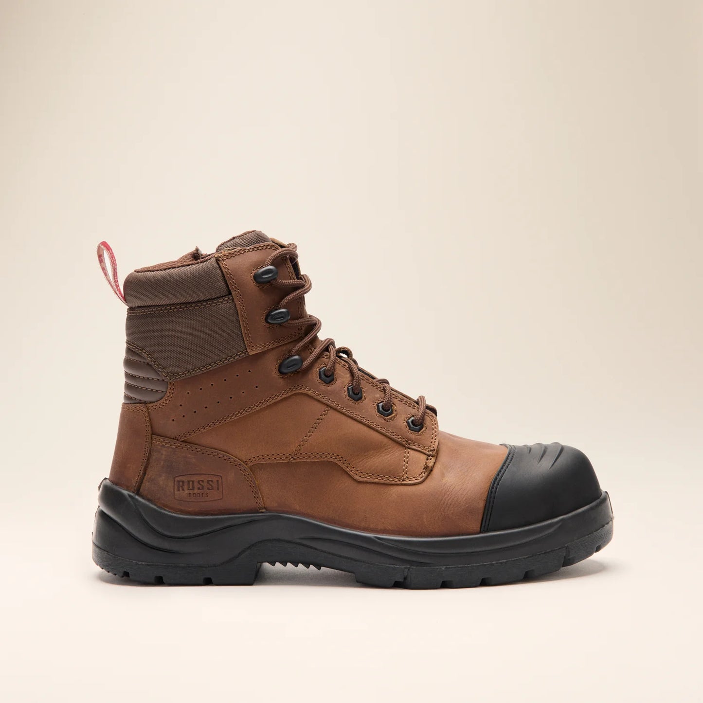 Lang Lace Up Safety Boot - Rust