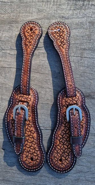 Men's Spur Straps - Shaped & Tooled