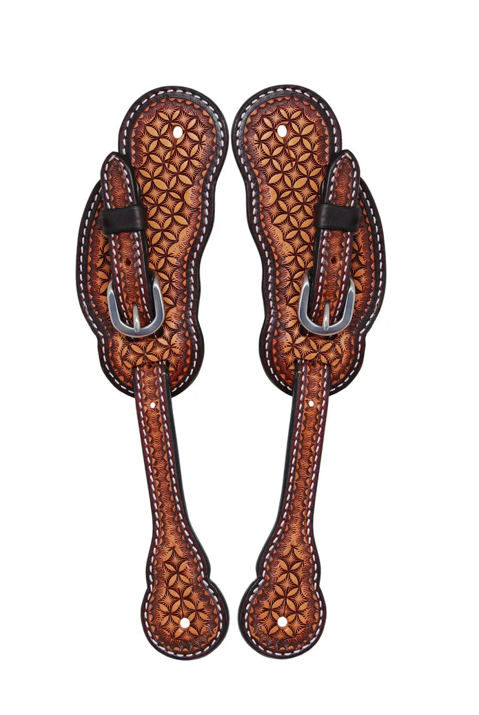 Men's Spur Straps - Shaped & Tooled