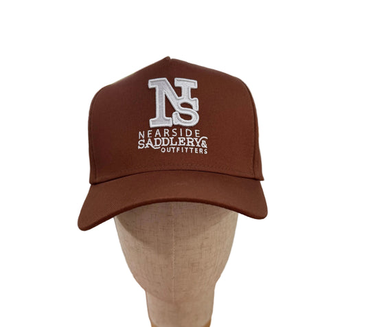 Nearside Saddlery Cap - Full Fabric Brown