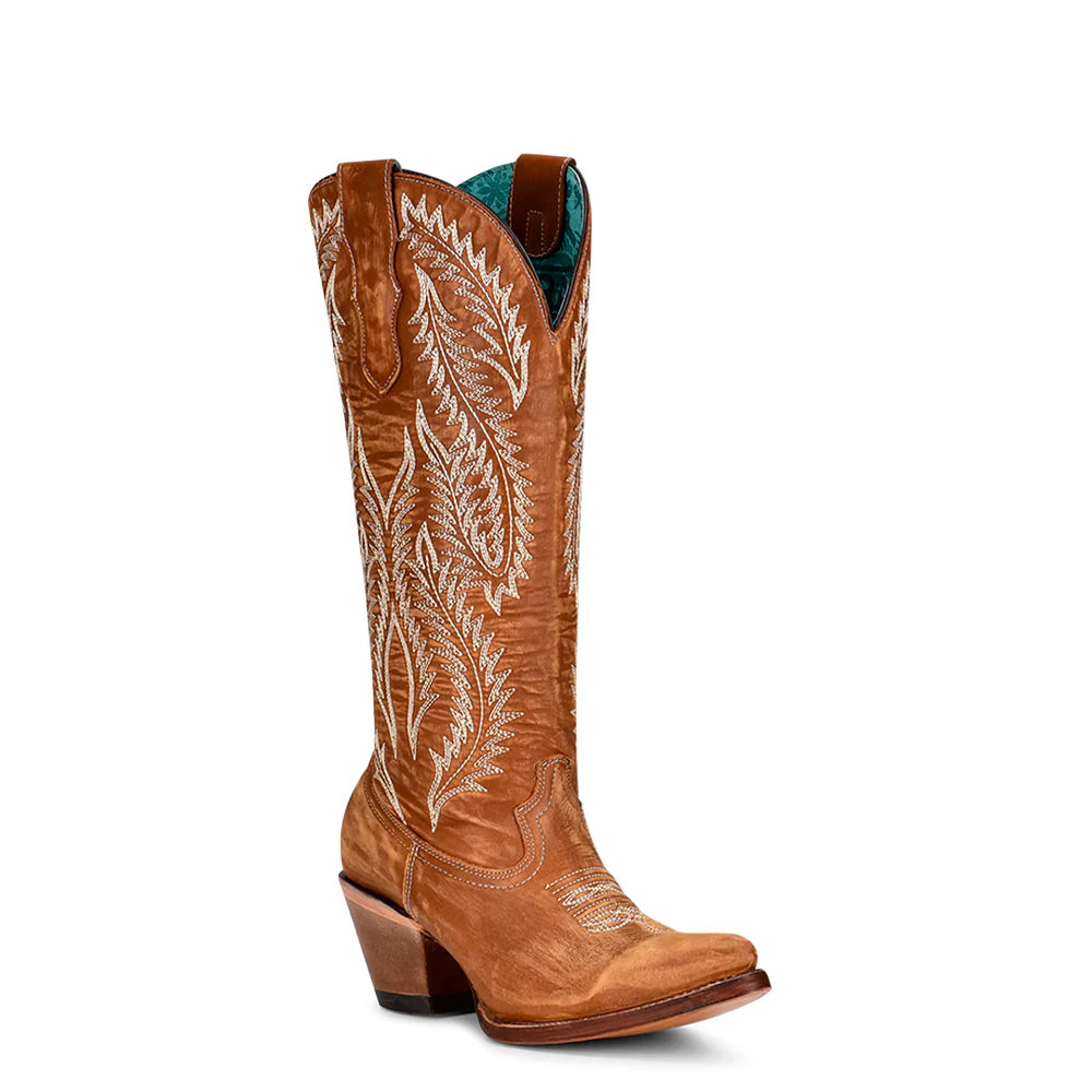 Corral Ladies Boot - Golden Embroidery - Snip Toe