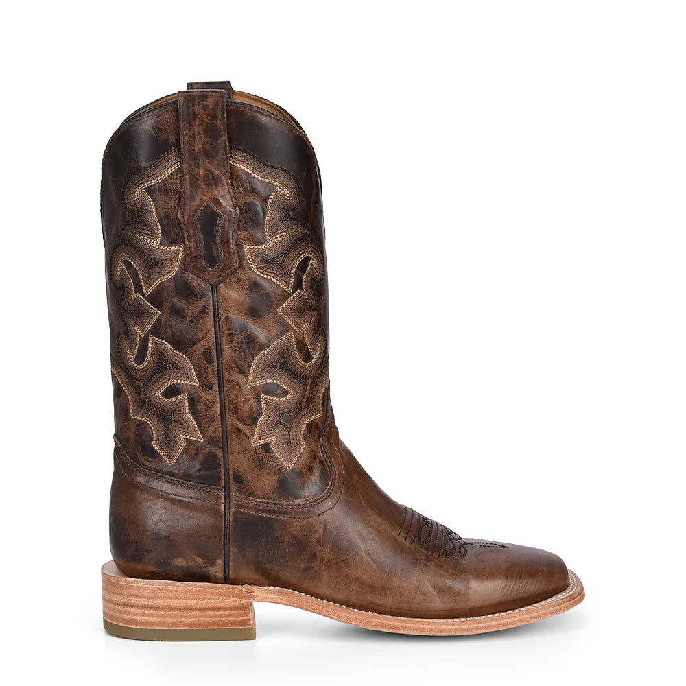 Corral Men's Boot - Moka Embroidery Wide SQ Toe