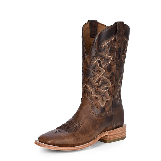 Corral Men's Boot - Moka Embroidery Wide SQ Toe