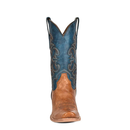 Corral Men's - Embroidery Horseman Toe - Navy Blue/Sand