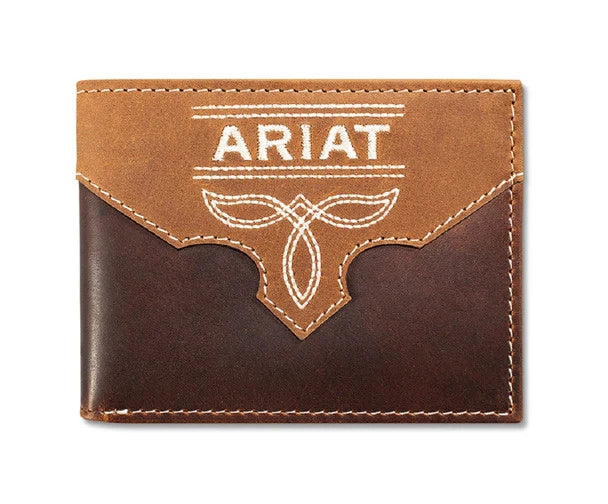 Ariat Bifold Wallet - Brown Boot Stitch