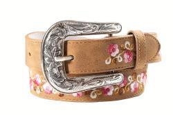Angel Ranch Pink Flowers Girl's Belt