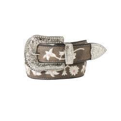 Angel Ranch Embroidered Grey Girl's Belt